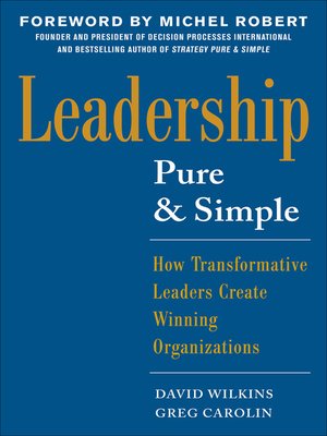 cover image of Leadership Pure and Simple